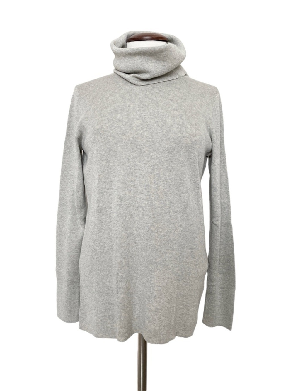 Banana Republic Soft Silk Wool Blend Turtleneck Sweater Grey Size L